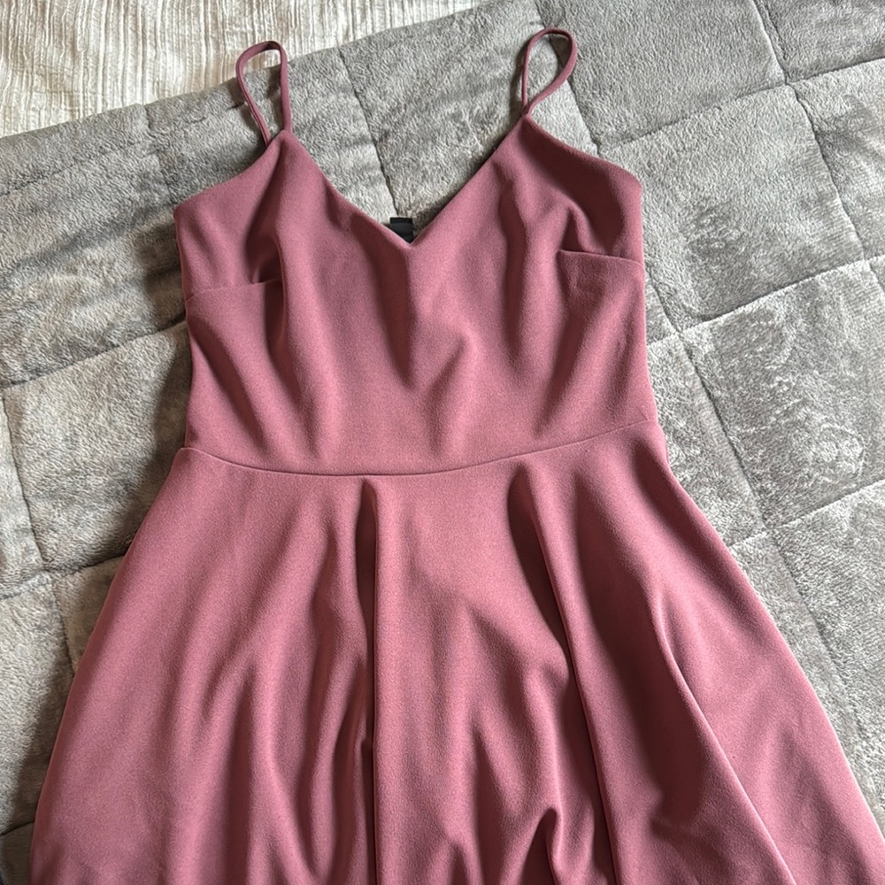Elegant Purple Spaghetti Strap Dress